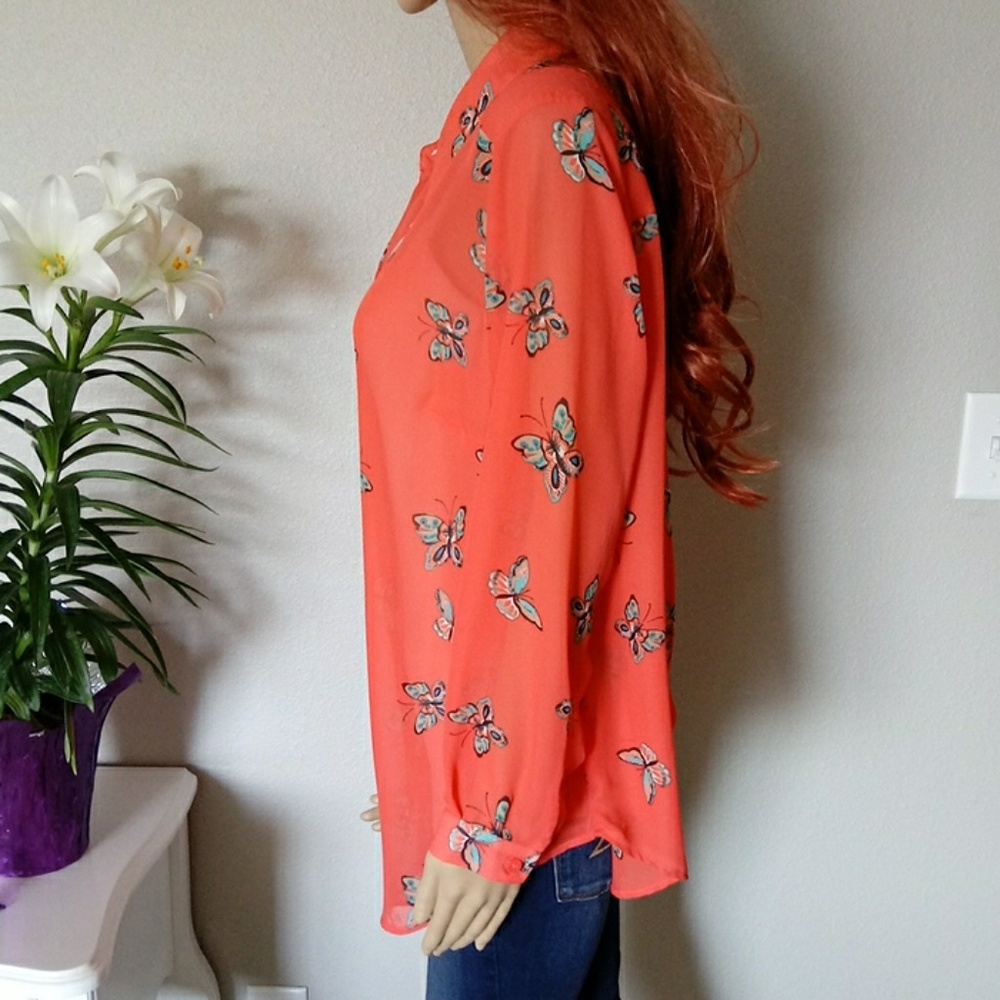 AGB Woman  Butterflies theme Shirt Sz 1X - Picture 4 of 8